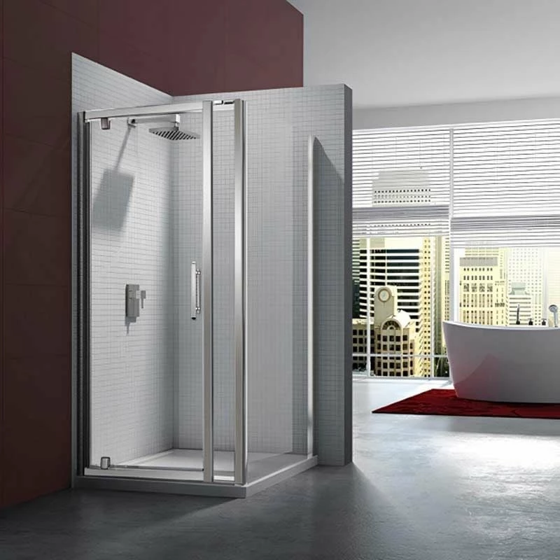 Merlyn 6 Series Pivot Shower Door And Inline Panel - 700mm Shower Door 860-935mm - M61211P1H - Image 3