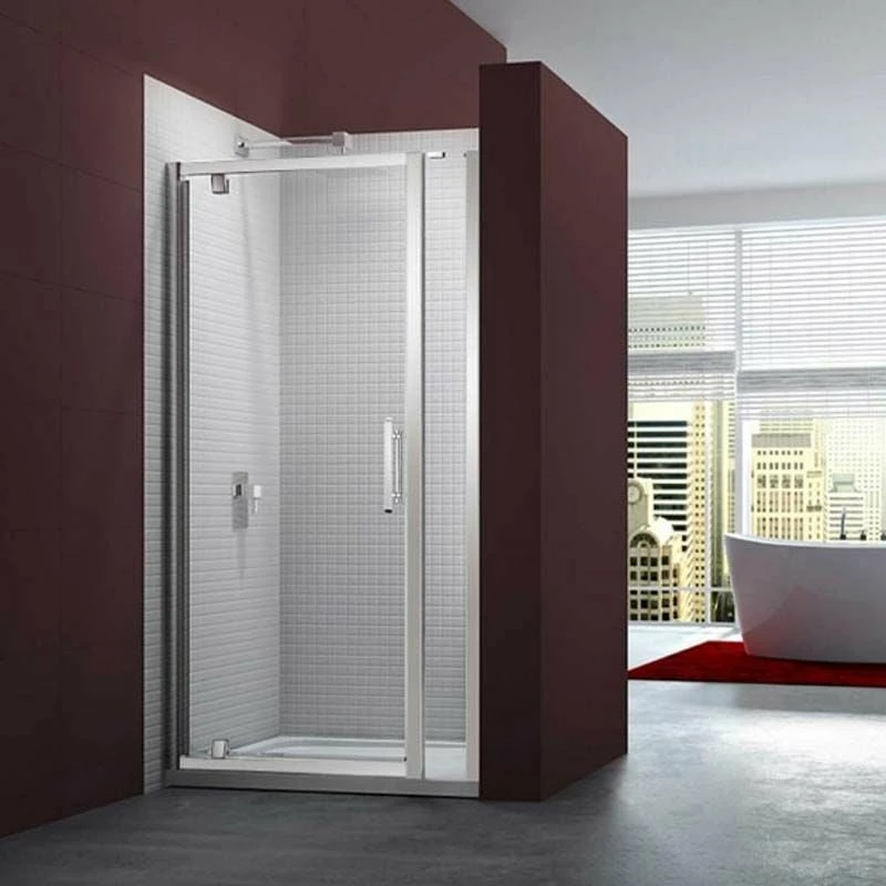 Merlyn 6 Series Pivot Shower Door And Inline Panel - 700mm Shower Door 690-740mm - M61201H