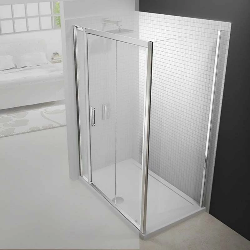 Merlyn 6 Series Sliding Shower Door And Inline Panel - 1700mm Shower Door 1840-1915mm - M68281P2H - Image 2