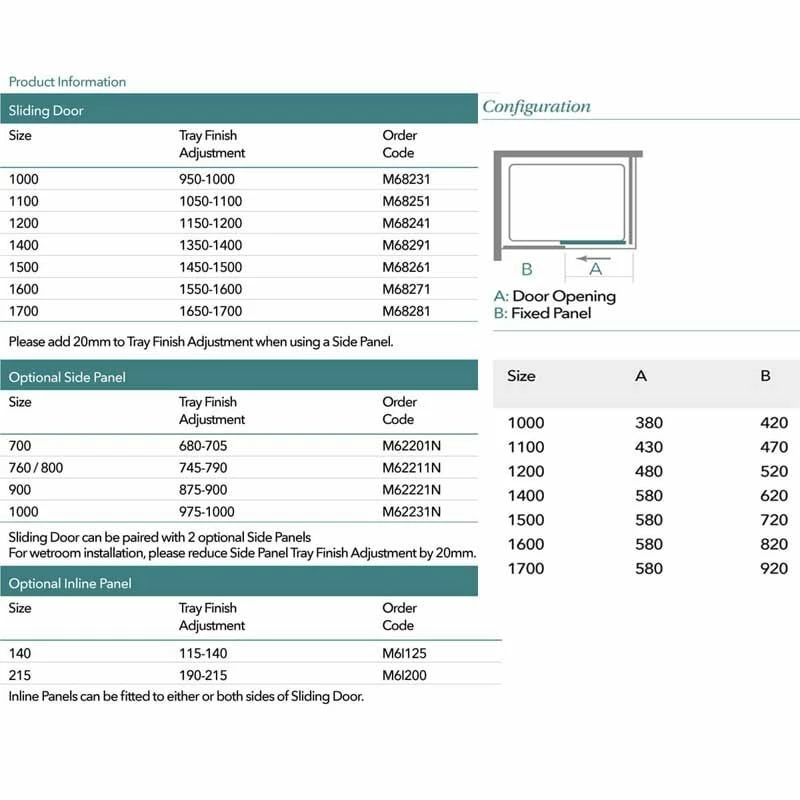 Merlyn 6 Series Sliding Shower Door 1000mm - M68231 - Image 5