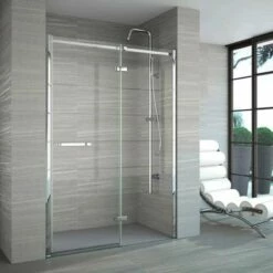 Merlyn 8 Series Frameless Hinge & Inline Recess Shower Door With Tray 900mm - A0611X0B