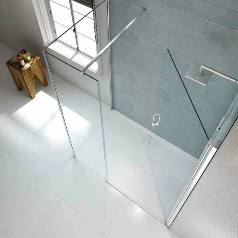 Merlyn 8 Series Frameless Pivot Shower Door & Inline Panel 1600mm - S8FPI1607H - Image 3