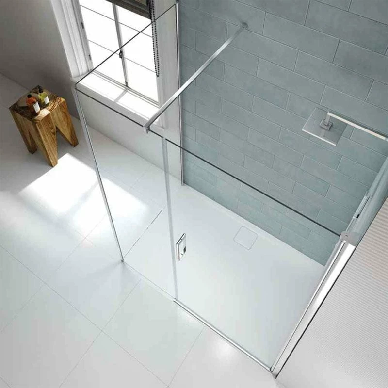 Merlyn 8 Series Frameless Pivot Shower Door & Inline Panel 1200mm With MStone Tray - S8FPI1203HB - Image 4