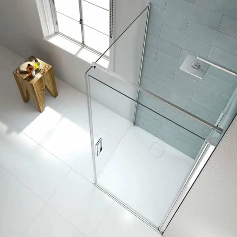 Merlyn 8 Series Frameless Pivot Shower Door With Tray 800mm - S8FPV80B - Image 4