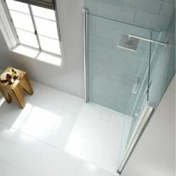 Merlyn 8 Series Frameless Double Pivot Shower Wall 1000 X 1000mm - S8FPC100H