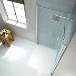 Merlyn 8 Series Frameless Double Pivot Shower Wall 800 X 800mm - S8FPC80H