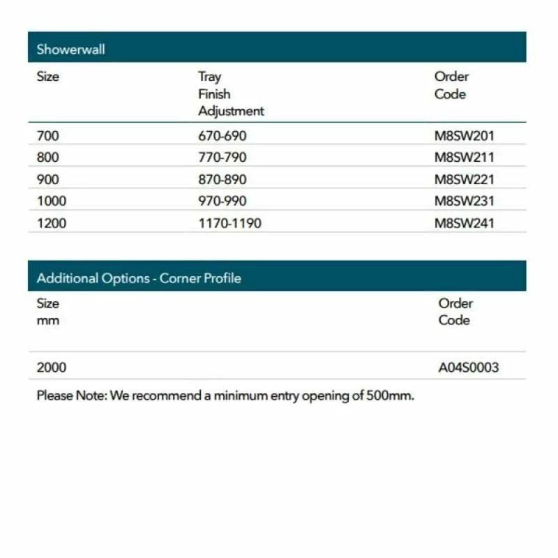 Merlyn 8 Series Showerwall Including Merlyn MStone Tray 1200 X 900mm - MS8SW201 - Image 3