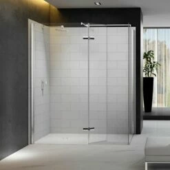 Merlyn 8 Series Walk In Shower Enclosure With Hinged Swivel Panel 1400 X 800mm - M8SWS200H