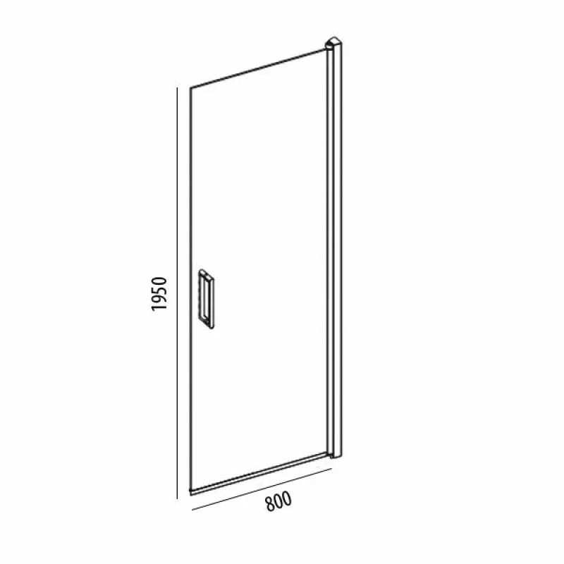 Merlyn 8 Series Frameless Pivot Shower Door With Tray 800mm - S8FPV80B - Image 6