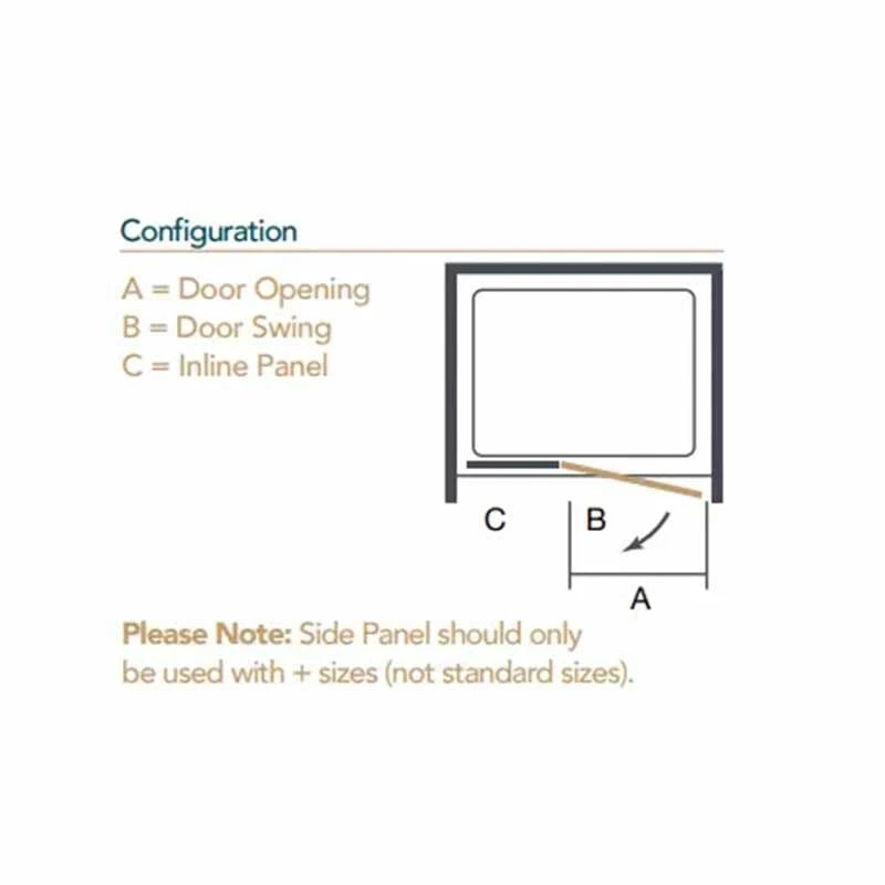 Merlyn Ionic Essence Frameless Hinge & Inline Shower Door 1000+mm - A0111O0 - Image 3
