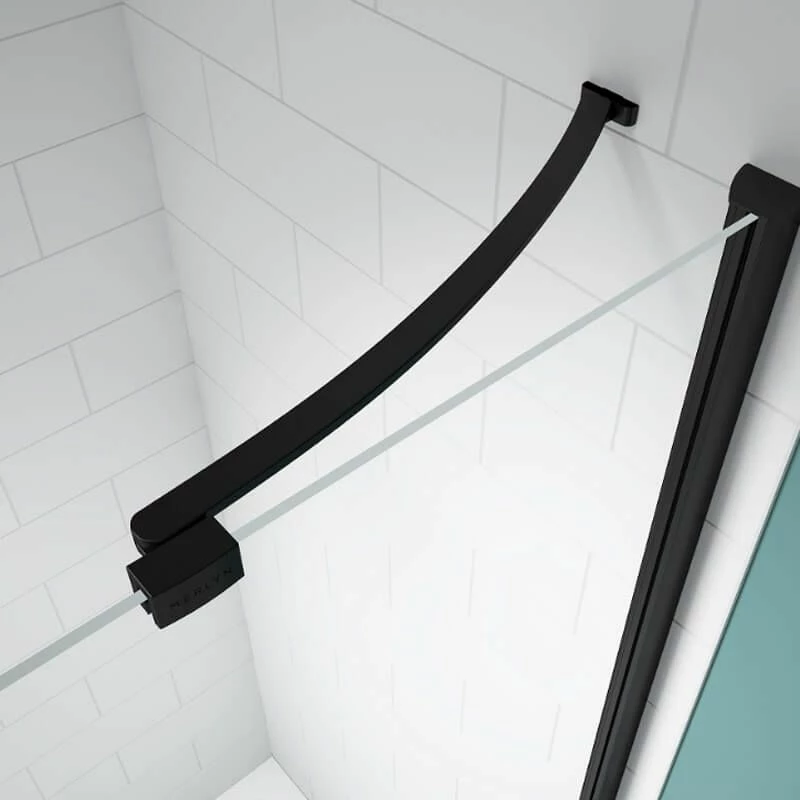 Merlyn Black Hinge And Inline Shower Door 1200+mm - BLKH1200SPH - Image 2
