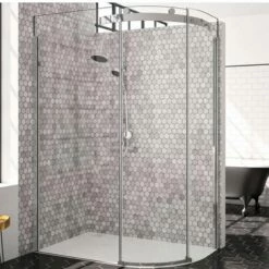 Merlyn 10 Series 1 Door Offset Quadrant Shower Enclosure Right Hand With Tray 1200 X 800mm - Clear Glass - MS103234CR