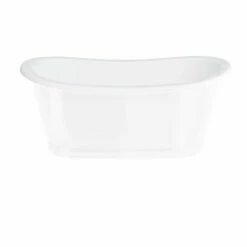 Burlington Balthazar 1675 X 761mm Freestanding Soaking Bath No Tap Holes - White - N25CSW