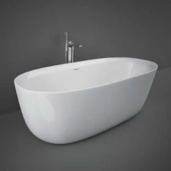 RAK Ceramics Contour 1800 X 800mm Freestanding Oval Bathtub - Beige - CONBT118080AWHA