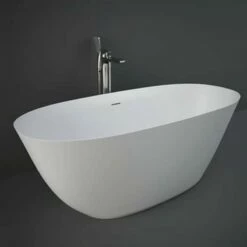 RAK Ceramics Cove 1600 X 700mm Freestanding Bathtub - Matt White - COVBT16070500