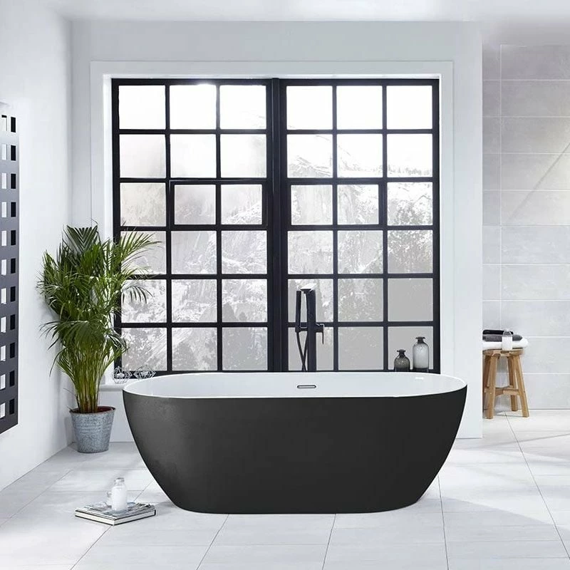 Frontline Aquabathe Graphite Summit Black Freestanding Bath 1680 X 800mm - SI8056830804 - Image 2