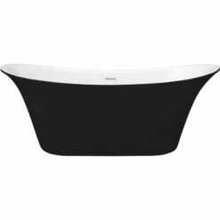Frontline Bow Graphite Traditional Freestanding Bath 1800 X 800mm - Black - SI806158B